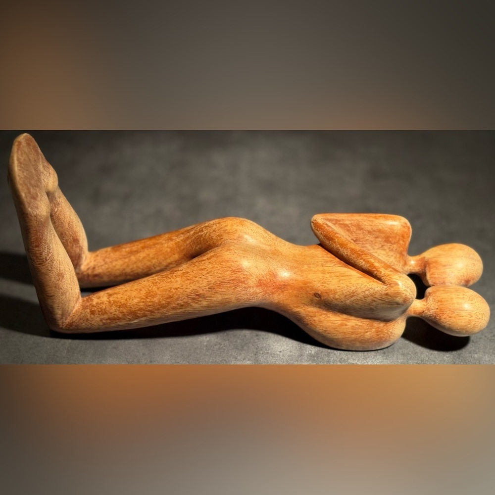 Novica Collection Romantic hand-carved suar wood sculpture